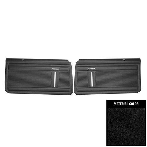 1969-70 Nova; 2 Door Sedan; Standard Pre-Assembled Front Door Panels; Black