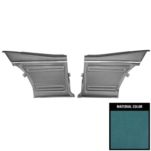 1969 Nova/SS/Custom 2-Door Sedan Pre-Assembled Bright Blue Rear Door Panels