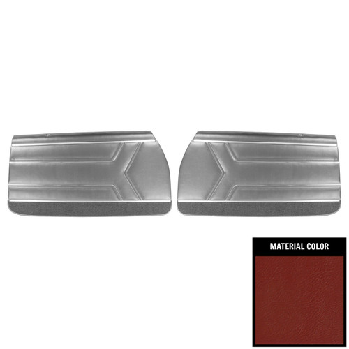 1969 Pontiac GTO/LeMans Pre-Assembled Red Front Door Panels
