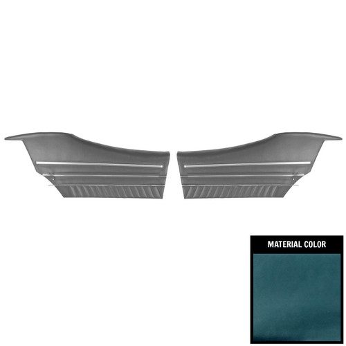 1970 Pontiac GTO/LeMans Hardtop Pre-Assembled Blue Rear Door Panels