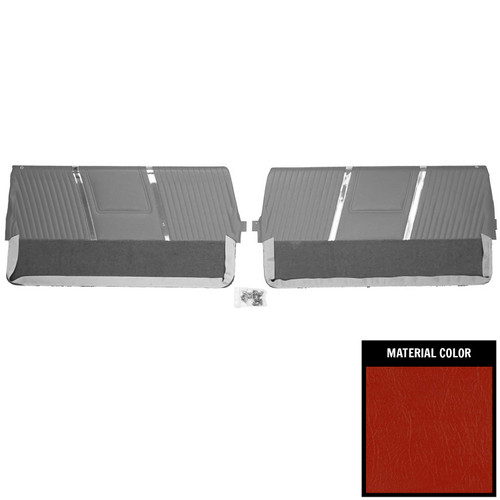 1963 Pontiac Bonneville; Pre-Assembled Front Door Panels; Bright Red