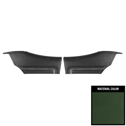 1972 Pontiac GTO/LeMans Sport Hardtop Pre-Assembled Dark Green Rear Door Panels