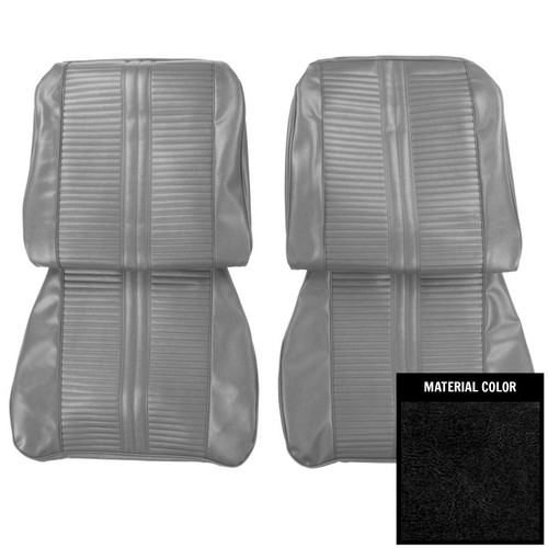 1963 Pontiac Grand Prix; Front Bucket Seat Covers; Black
