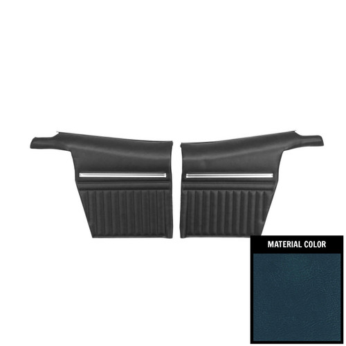 1969 Firebird Convertible Standard Pre-Assembled Dark Blue Rear Door Panels