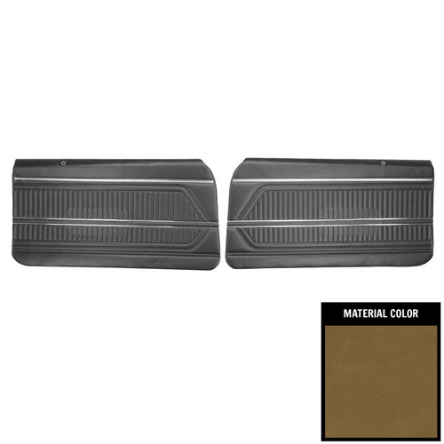 1969 Pontiac Firebird Standard Pre-Assembled Mustard Gold Front Door Panels