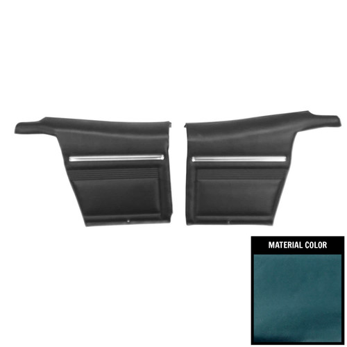 1968 Pontiac Firebird Convertible Standard Pre-Assembled Blue Rear Door Panels