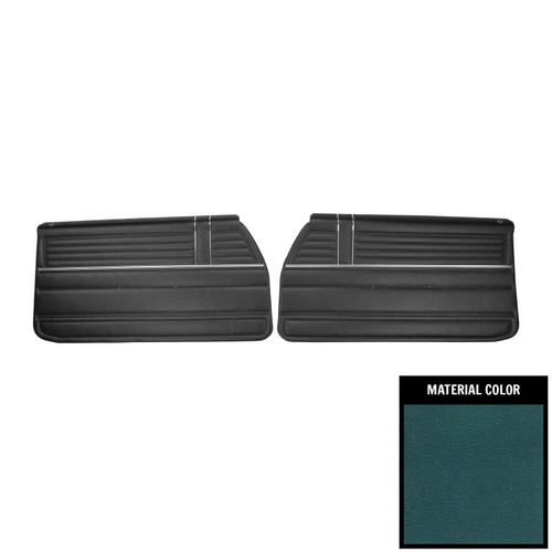 1968 Chevrolet El Camino Pre-Assembled Medium Blue Front Door Panels