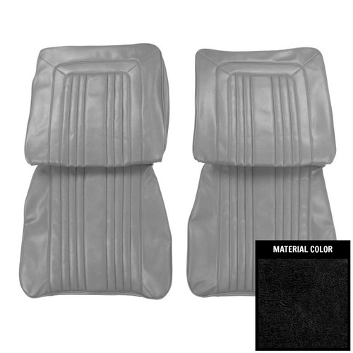 1963 Pontiac Bonneville; Front Bucket Seat Covers; Black