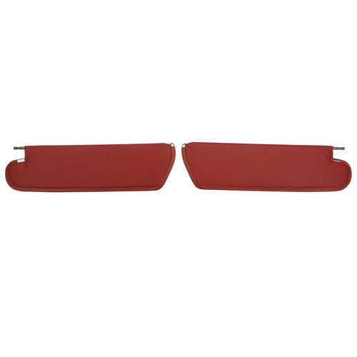 1964-67 Chevelle, El Camino; 2/4 Door; Basketweave Sun Visors; Dark Red