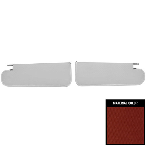 1962-64 Chevy II, Nova; 2/4 Door; Basketweave Sun Visors; Dark Red