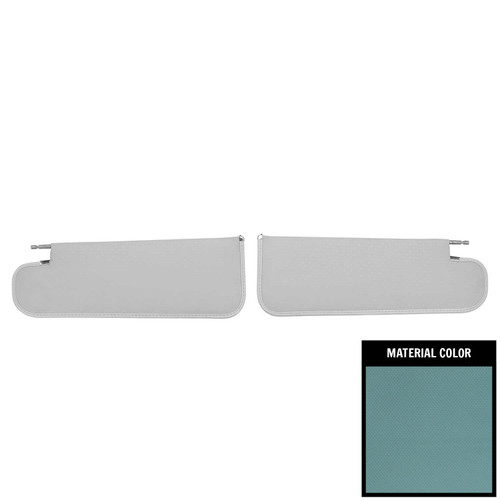 1962-64 Chevy II, Nova; 2/4 Door; Basketweave Sun Visors; Bright Blue