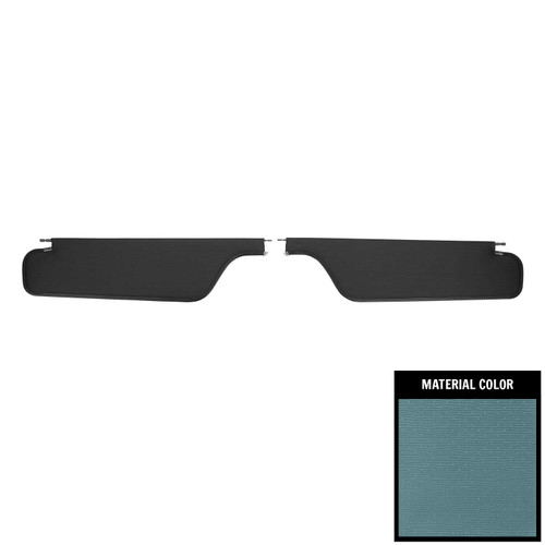 1966-68 Pontiac Bonneville, Catalina; 2 Door Hardtop; Surrey Sun Visors; Lt Blue