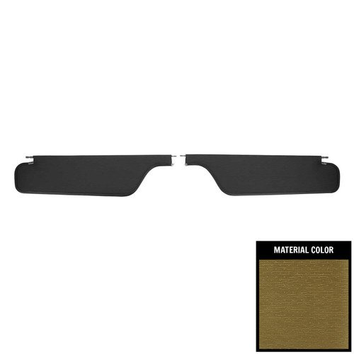 1966-68 Pontiac Bonneville, Catalina; 2 Door Hardtop; Surrey Sun Visors; Gold