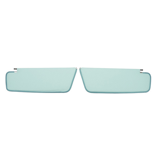 1962 Impala, Bonneville, Catalina; 2 Door Hardtop; Star Sun Visors; Light Blue