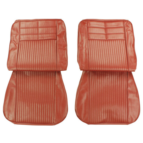 1963 Chevrolet Corvair; Front Bucket Seat Covers; Red