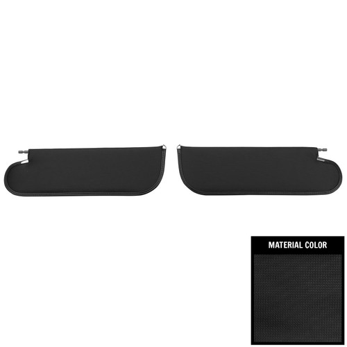 1971-72 GM A-Body Hardtop, Nova Sedan; Regent Sun Visors; Black