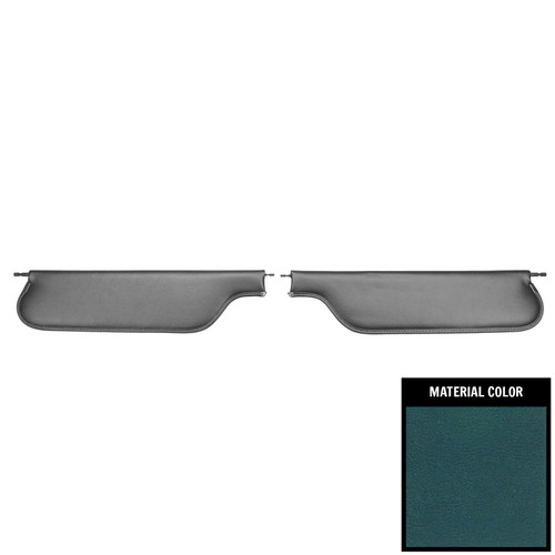 1968 Camaro, Firebird; Convertible; Madrid Sun Visors; Teal