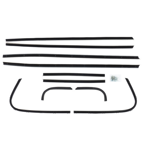 1971-72 Plymouth B-Body; Late; 10-Piece Window Felt Kit (Top Catwhiskers)
