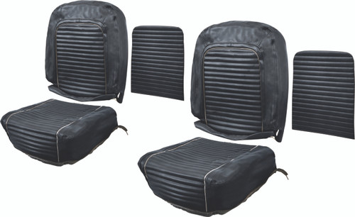 1963 Ford Falcon; Hardtop/Sedan; Front Bucket Seat Covers; Black