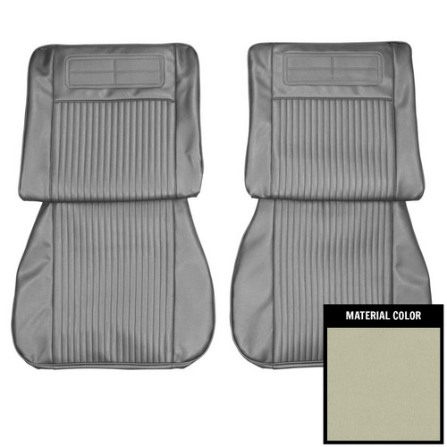 1963-64 Chevy II, Nova; 2 Dr Hardtop/Conv; Front Bucket Seat Covers; Light Fawn