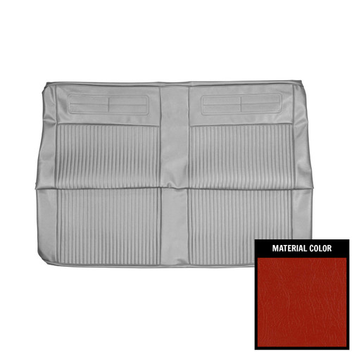 1962 Chevy II, Nova; Convertible; Rear Bench Seat Cover; Bright Red