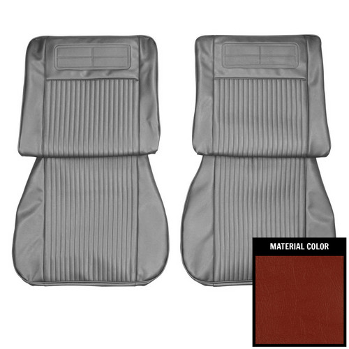 1963-64 Chevy II, Nova; 2 Dr Hardtop/Convertible; Front Bucket Seat Covers; Red
