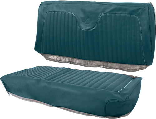1963 Ford Falcon; Hardtop Bench Interior; Rear Bench Seat Cover; 2-Tone Aqua