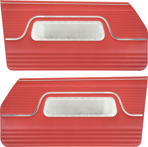 1963 Ford Galaxie 500; 2 Door; Front Door Panels; Red - Parts