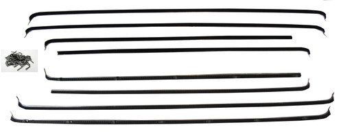 1957 Ford Fairlane, Custom; 2 Door Sedan; 8-Pc Window Felt Kit (Top Catwhiskers)