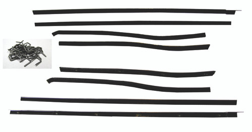 1957-58 Mercury, Edsel; Convertible; 8-Piece Window Felt Kit (Top Catwhiskers)