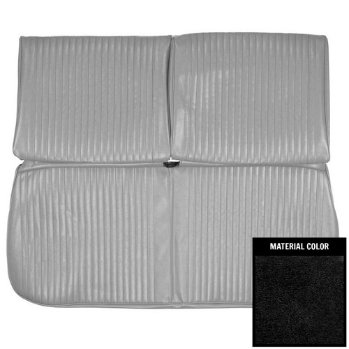 1964 Chevelle, El Camino; w/o Armrest; Front Bench Seat Cover; Black