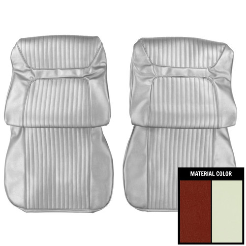 1964 Impala; SS; 2 Door Hardtop/Convertible; Front Bucket Seat Covers; White/Red