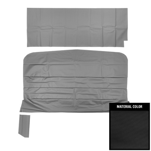 1964-67 El Camino; Deluxe 3-Bow Regent Headliner; Black