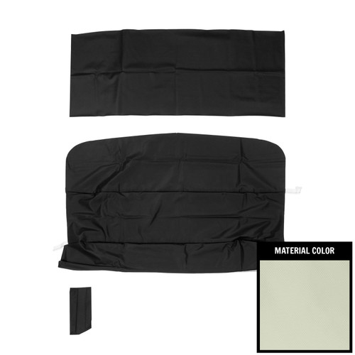 1964-67 El Camino; Deluxe 2-Bow Basketweave Headliner; White