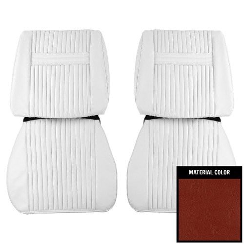 1964 Oldsmobile Cutlass; Holiday; Front Bucket Seat Covers; Red