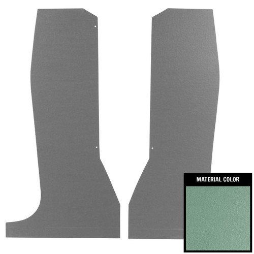 1964-67 El Camino; Storage Compartment Trim Panels; Aqua