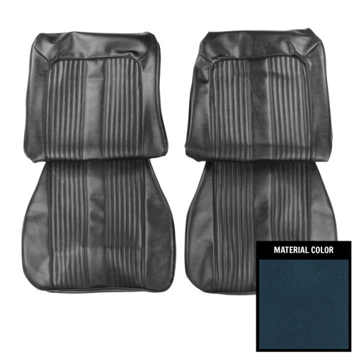 1964 Pontiac GTO, LeMans; Front Bucket Seat Covers; Dark Blue