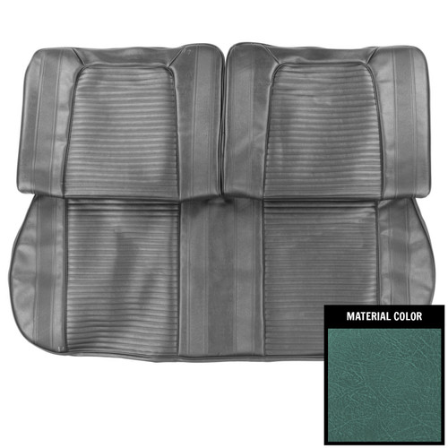 1964 Pontiac Tempest; Custom; w/o Armrest; Front Bench Seat Cover; 2-Tone Aqua