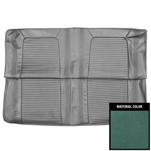 1964 Pontiac Tempest; Custom; Hardtop; Rear Bench Seat Cover; 2-Tone Aqua