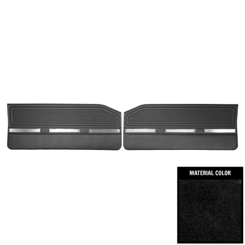1964-65 Plymouth Barracuda, 1965 Valiant Signet; Front Door Panels; Black