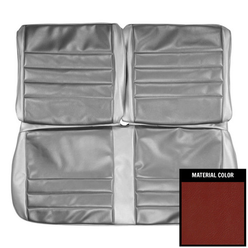 1965 Chevelle, El Camino; w/o Armrest; Front Bench Seat Cover; Red