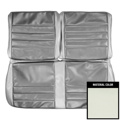 1965 Chevelle, El Camino; w/o Armrest; Front Bench Seat Cover; White