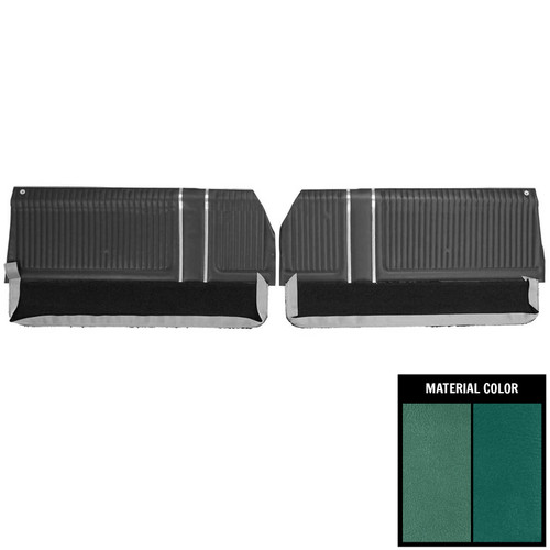 1965 Pontiac Grand Prix; Hardtop; Pre-Assembled Rear Side Panels; Dark Aqua