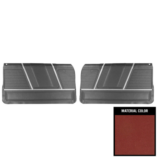 1965 Pontiac Catalina; 2+2; Pre-Assembled Front Door Panels; Metallic Red