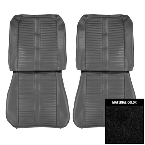 1965 Pontiac Grand Prix; Front Bucket Seat Covers; Black