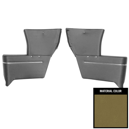 1968 Chevrolet Corvair; Convertible; Rear Arm Rest Covers; Ivy Gold