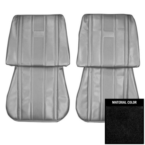 1965 Chevy II, Nova SS; Front Bucket Seat Covers; Black