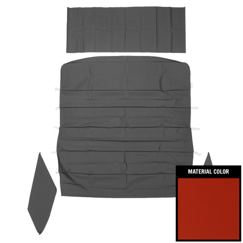 1966-67 Chevelle; 2 Dr Hdtp; Deluxe 2nd Design Basketweave Headliner; Bright Red