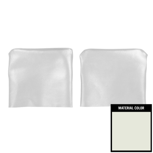 1966-67 Chevelle, GTO, LeMans; Bucket Seat Head Rest Covers; White