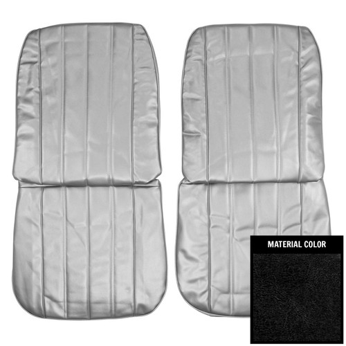 1966 Chevelle; Front Bucket Seat Covers; Black